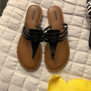 Sonoma Black and Tan Women's Sandals